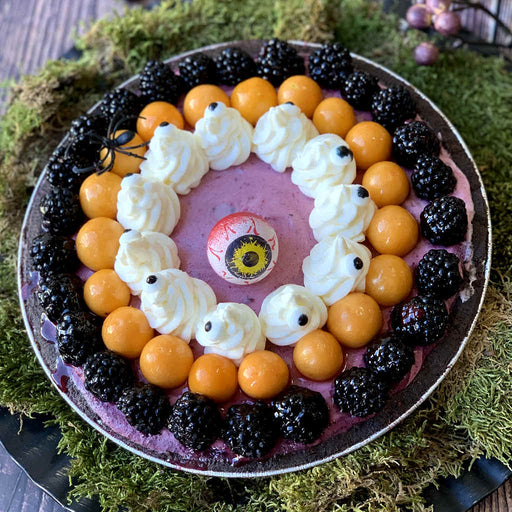 Halloween Lavender Blackberry Mousse Cream Pie (V)
