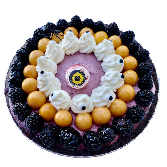 Halloween Lavender Blackberry Mousse Cream Pie (V)
