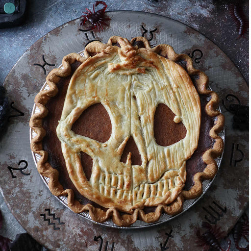 Halloween Jack-o-Lantern Pumpkin Pie (V)