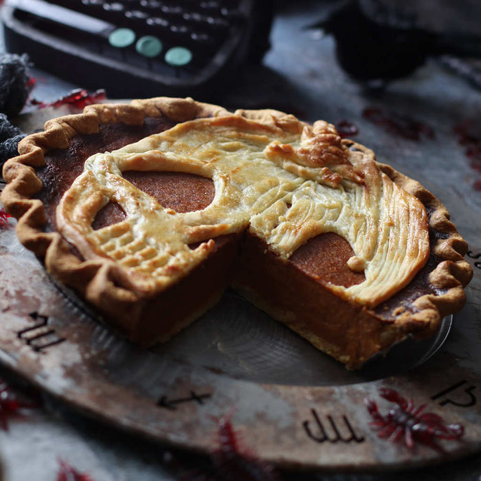 Halloween Jack-o-Lantern Pumpkin Pie (V)