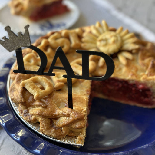 Father's Day Raspberry Rhubarb Pie (V)