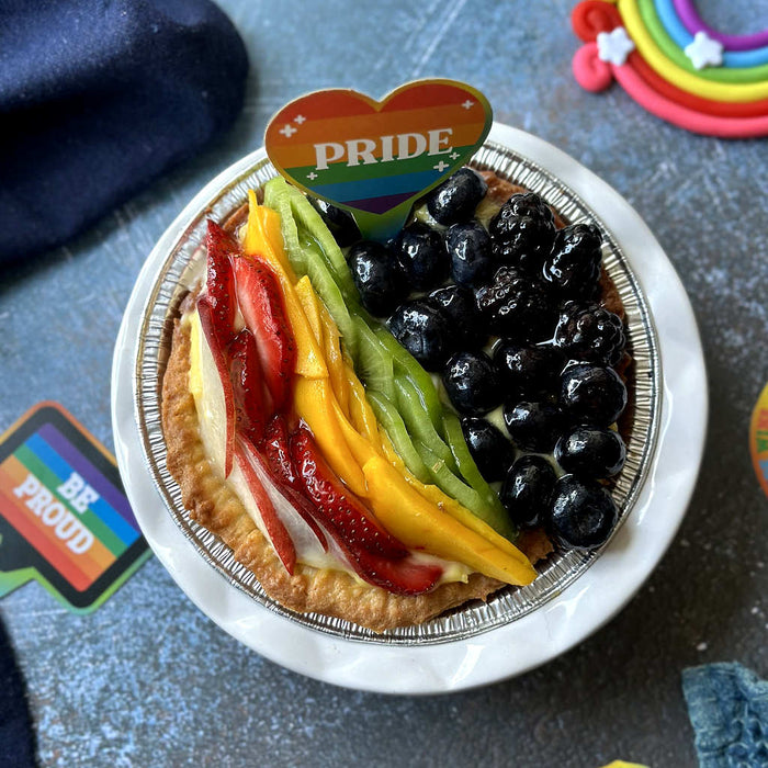 Pride Rainbow Flan Tart