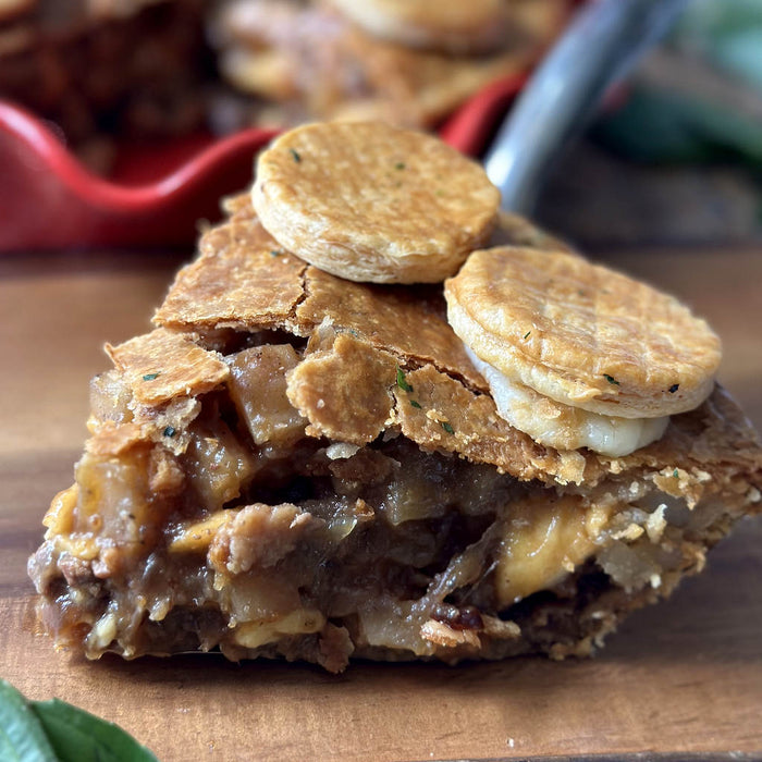 Vegan Meatball Canadian Poutine Pie (GF)(VG)