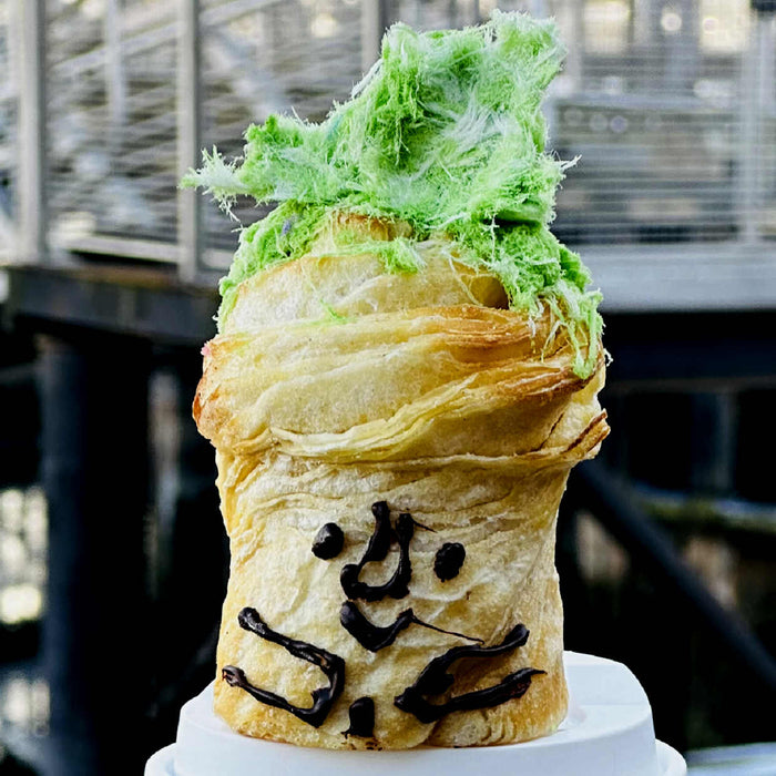 Lime Angel Hair Cruffin Croissant