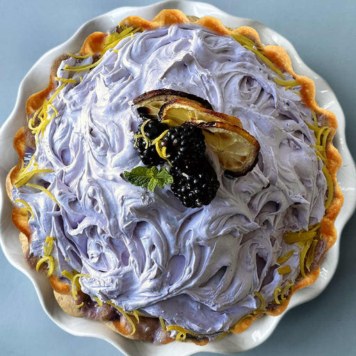 Purple Meringue Lemon Pie (V)
