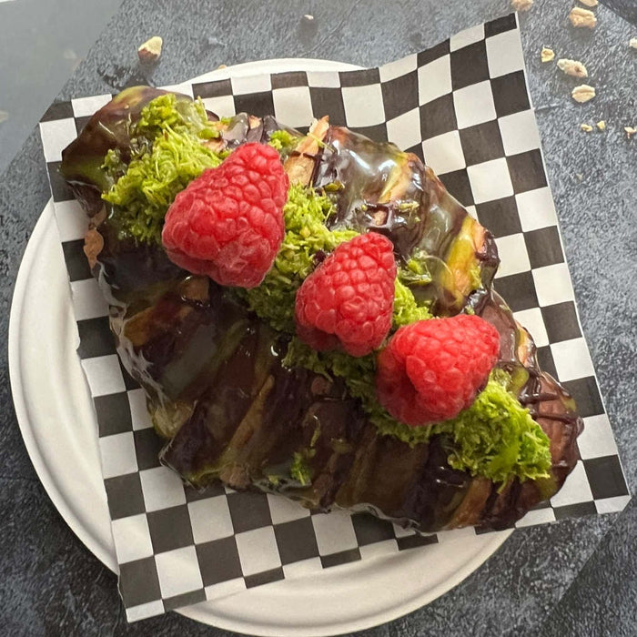 Raspberry Dubai Chocolate Croissant