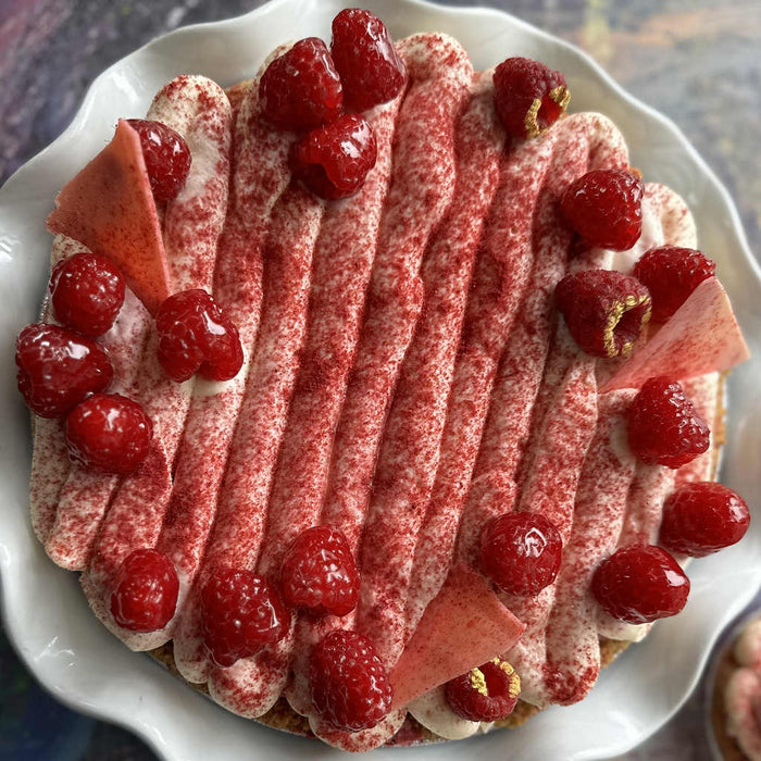 Raspberry Tiramisu Pie