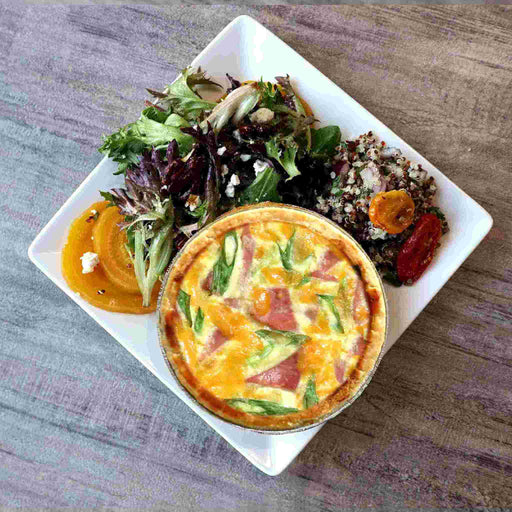 Quiche Lorraine w/Salad and Side Dish