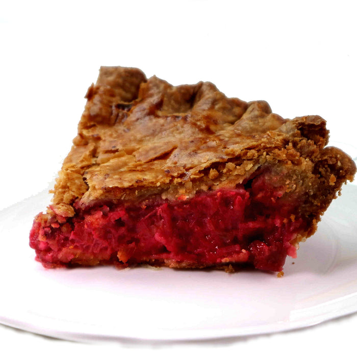Raspberry Rhubarb Sliced Pie (V)