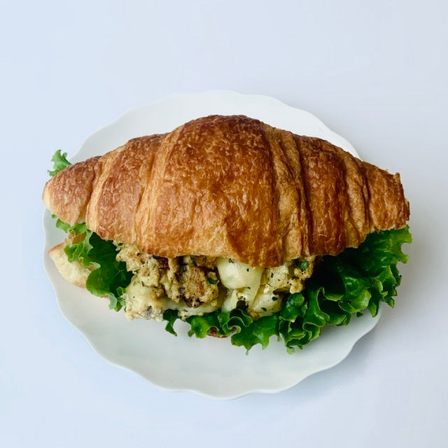 Herbed Chicken and Egg Hash Croissant