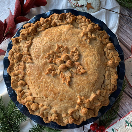 Gluten Friendly Decorated Holiday Roasted Turkey Pie