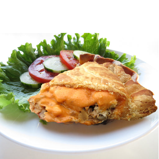 Pacific Salmon Sliced Pie with Salad