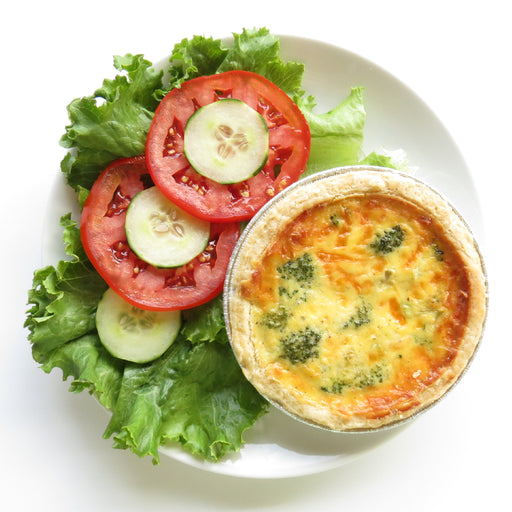 Broccoli Quiche with Salad