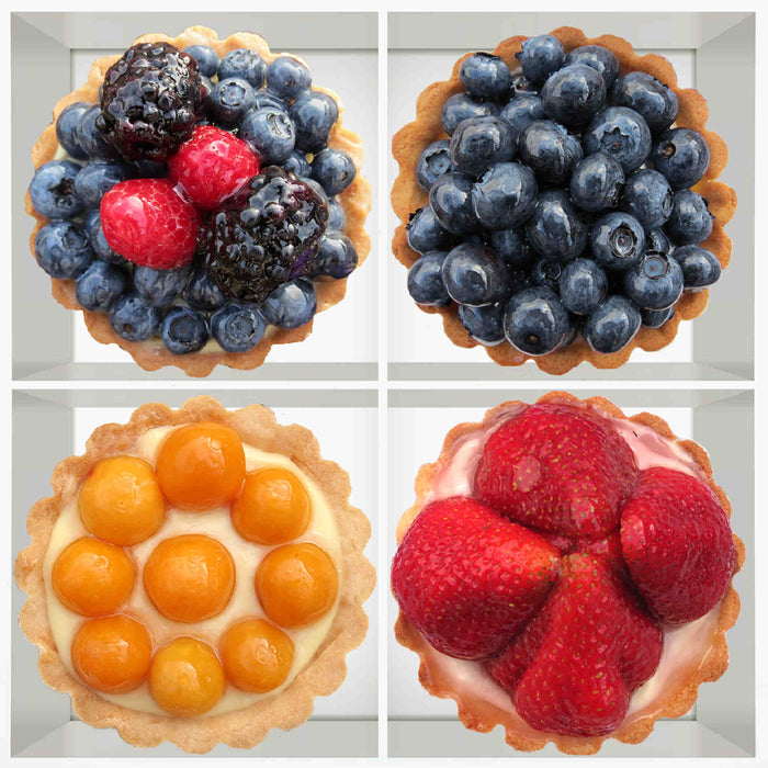 4 Berry Vanilla Cream Tarts Medley B (V)