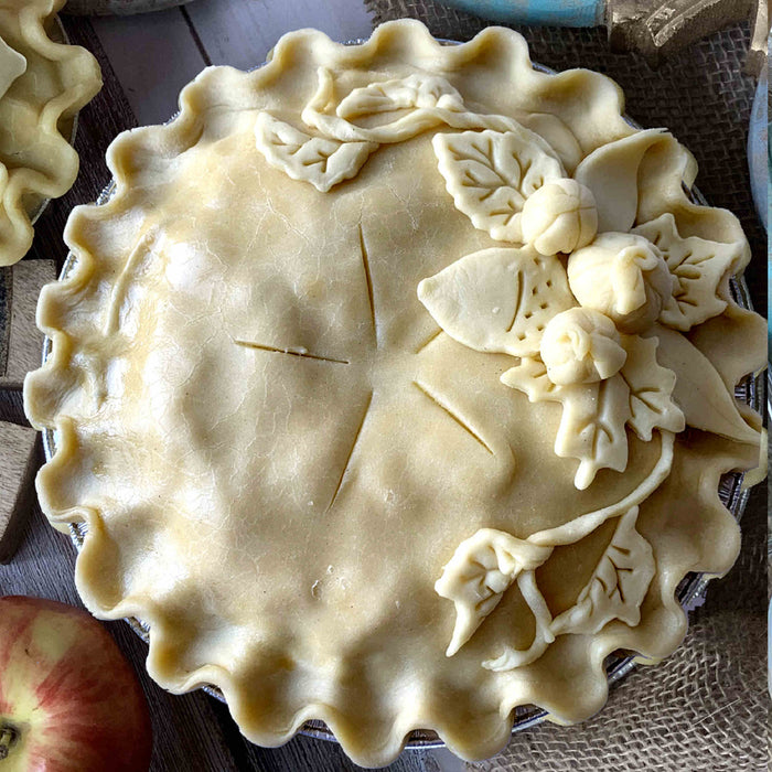 Fall Themed Decorated Signature Apple Pie  (V)