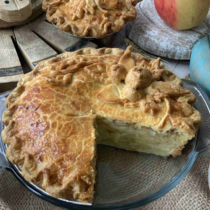 Fall Themed Decorated Signature Apple Pie  (V)