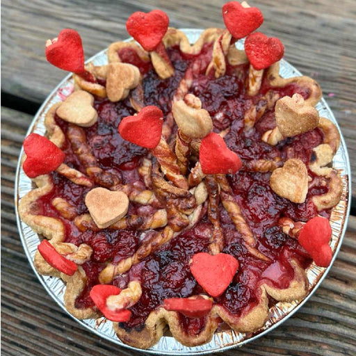 Valentine and Family Day Cherry Rhubarb Fries Pie